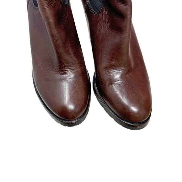 Frye Tate‎ Dark Brown Leather Heeled Chelsea Boots - Picture 7 of 12